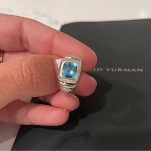 David Yurman - Noblesse Ring w/ Blue Topaz 14K Gold